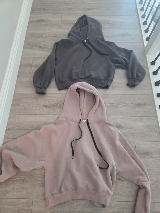 NYTT Tops - 2 Women’s Oversized Hoodie Pullover - Pink and Gray